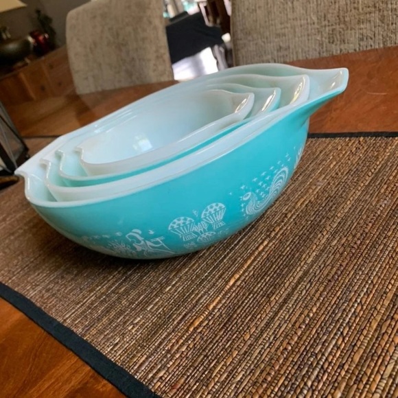 Pyrex Ammish buttrrprint Cinderell mixing Bowl Set - Picture 11 of 12